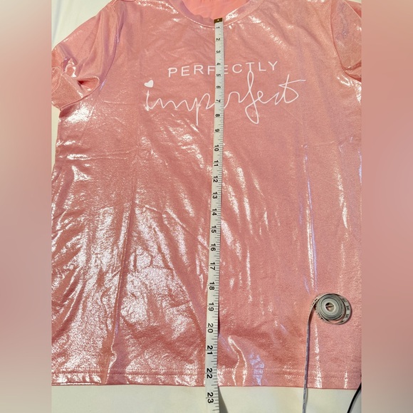NWOT Pink “Perfectly Imperfect” T-Shirt - Picture 7 of 9